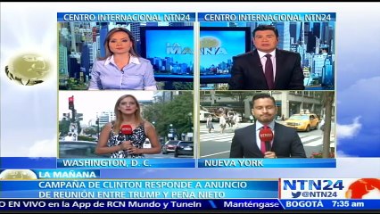 Campaña de Clinton recuerda ataques de Trump a México tras anuncio de reunión entre el republicano y Peña Nieto