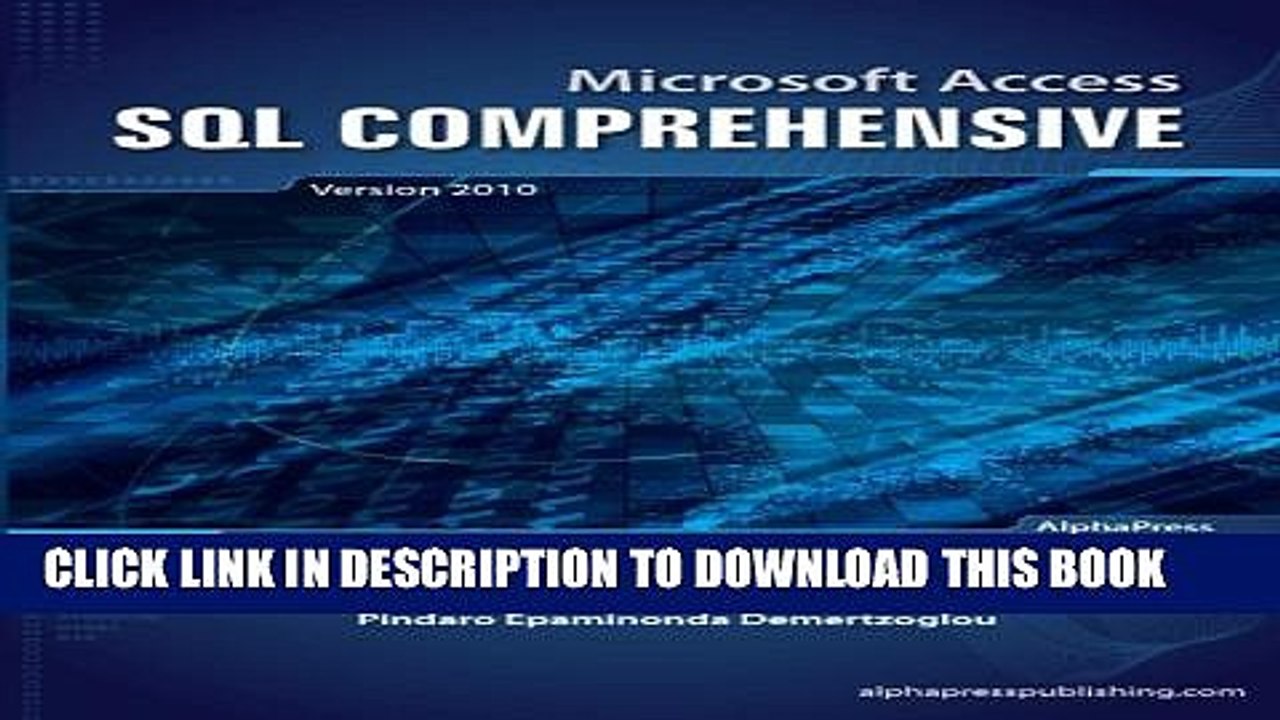 [Read PDF] Microsoft Access SQL Comprehensive: version 2010 Download Free