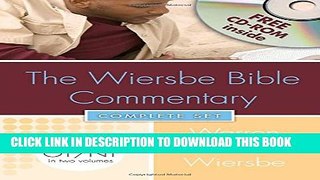 New Book Wiersbe Bible Commentary 2 Vol Set W / CD Rom