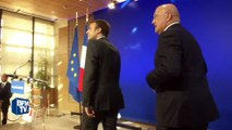 Passation de pouvoirs tendue entre Emmanuel Macron et Michel Sapin