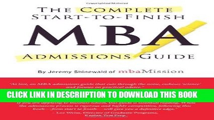 [New] Complete Start-to-Finish MBA Admissions Guide Exclusive Full Ebook