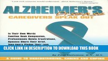 [PDF] Alzheimer s Disease: Caregivers Speak Out by Pam Haisman (1998-04-03) Full Colection