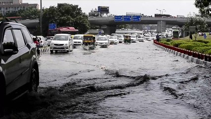 Inde: circulation difficile à Delhi après la mousson