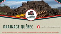 Drainage Quebec - Installation pieux visses