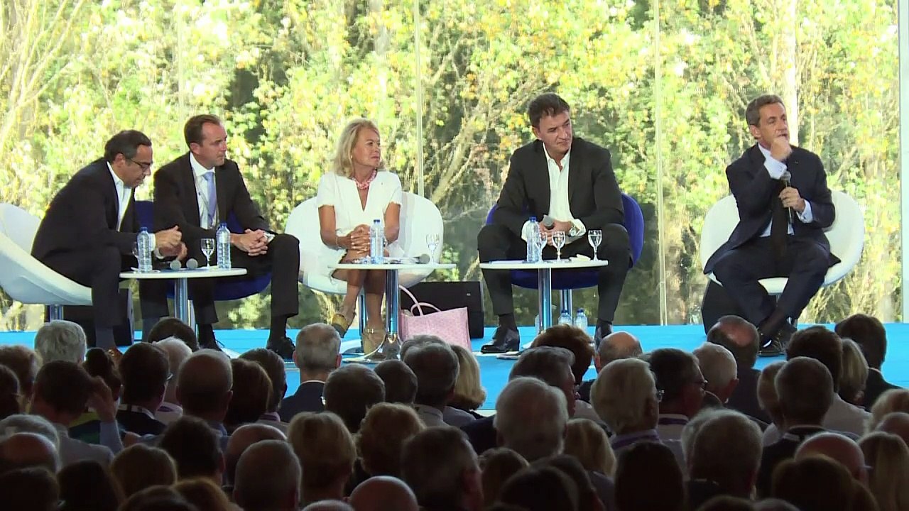 Nicolas Sarkozy à l'université d'été du Medef
