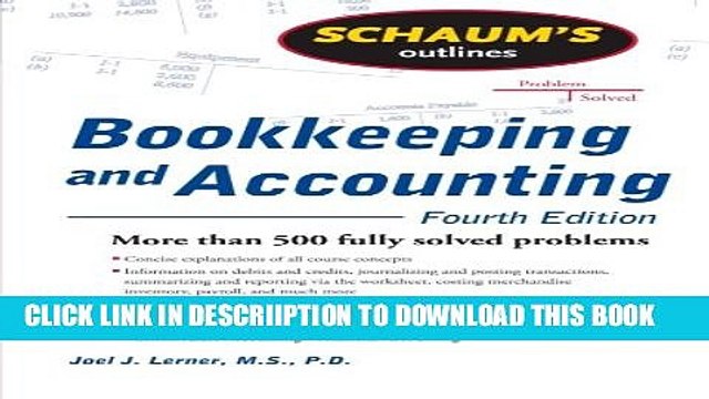 [PDF] Schaum s Outline of Bookkeeping and Accounting, Fourth Edition (Schaum s Outlines) Full Online