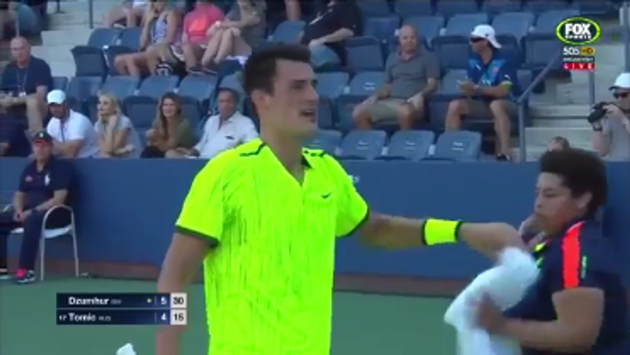 Crazy Bernard Tomic Insults A Fan In US Open!