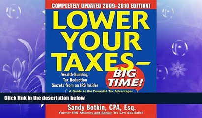 FREE DOWNLOAD  Lower Your Taxes - Big Time! 2009-2010 Edition READ ONLINE