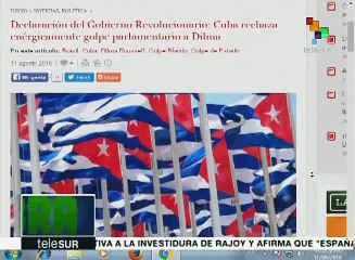 Cuba rechaza enérgicamente el golpe de Estado parlamentario en Brasil
