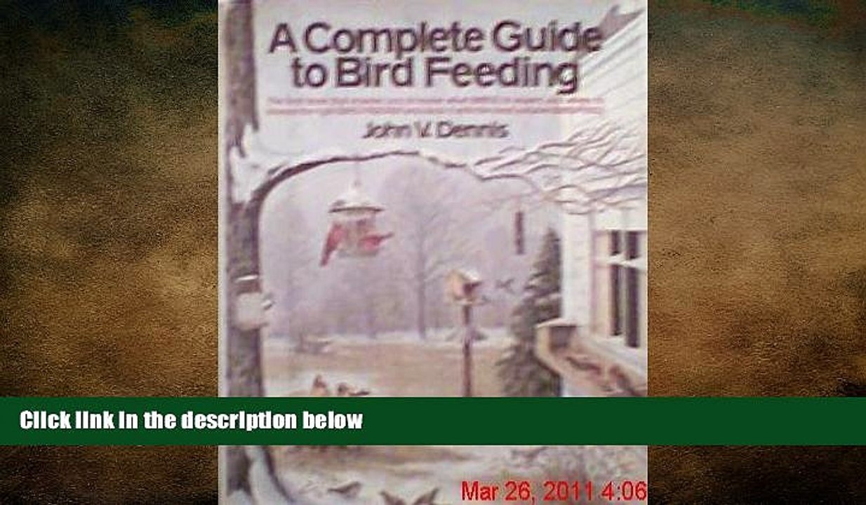 READ book  A Complete Guide to Bird Feeding  BOOK ONLINE
