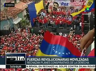 Venezolanos muestran su rechazo planes de desestabilización opositora