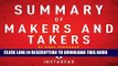 [PDF] Summary of Makers and Takers by Rana Foroohar: Includes Analysis Full Colection