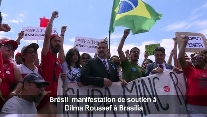 Manifestation de soutien à Dilma Roussef à Brasilia