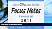 Big Deals  Wiley CPA Examination Review, Focus Notes Set 2011  Best Seller Books Best Seller