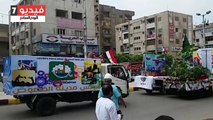 سيارات الزهور والشرطة تشارك فى الاحتفال بالعيد القومى للقليوبية على أنغام 