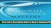 [PDF] Corporate Governance Matters: A Closer Look at Organizational Choices and Their Consequences