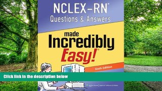 Big Deals  NCLEX-RN Questions and Answers Made Incredibly Easy (Nclexrn Questions   Answers Made