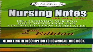 [PDF] Nursing Notes the Easy Way:100+ Common Nursing Documentation and Communication Templates