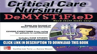 [PDF] Critical Care Nursing DeMYSTiFieD Popular Online