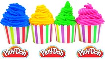 LEARN COLORS for Children w- Play Doh Surprise eggs Ice cream Cupcakes Batman Peppa Pig Playdough