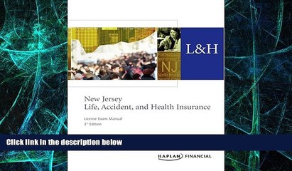Must Have PDF  New Jersey Life, Accident   Health Insurance License Exam Manual, 3rd Edition  Free