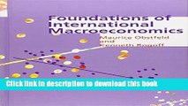 PDF Foundations of International Macroeconomics (MIT Press)  PDF Free