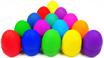 LEARN COLORS for Children w- Play Doh Surprise Eggs Mickey Mouse Spiderman Cars Toys Playdough HD