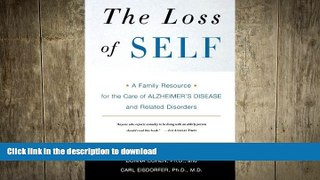 FAVORITE BOOK  The Loss of Self: A Family Resource for the Care of Alzheimer s Disease and