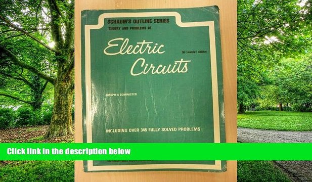 Big Deals Schaum s Outline of Electric Circuits (Schaum s outline series) Best Seller Books Most