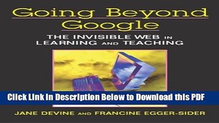 [Read] Going Beyond Google: The Invisible Web in Learning and Teaching Free Books