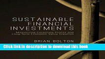 Read Sustainable Financial Investments: Maximizing Corporate Profits and Long-Term Economic Value