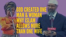 God created one man for one woman why Islam allows more than one wife ~ Dr Zakir Naik