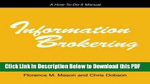 [Read] Information Brokering: A How-To-Do-It Manual for Librarians Ebook Free