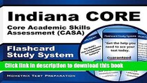 Read Indiana CORE Core Academic Skills Assessment (CASA) Flashcard Study System: Indiana CORE Test