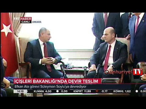 Efkan Ala bu sözlerle görevini Soylu'ya teslim etti