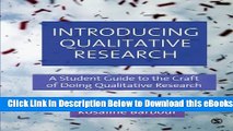 [Reads] Introducing Qualitative Research: A Student s Guide to the Craft of Doing Qualitative