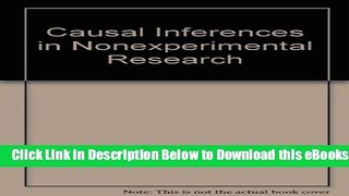 [Reads] Causal Inferences in Nonexperimental Research (The Norton library) Free Books