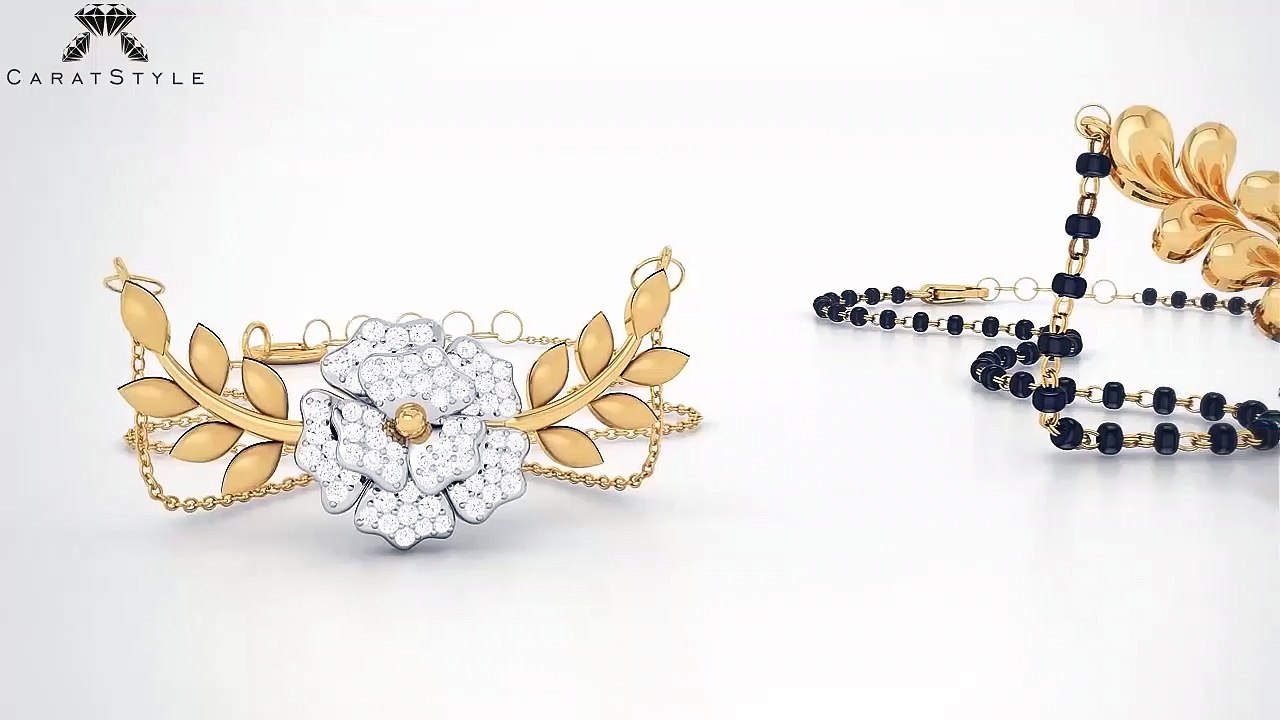 Latest and Trendy Diamond & Gold Mangalsutra/Tanmaniya : CaratStyle