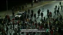 Manifestantes tomam ruas de várias cidades brasileiras em ato contra o impeachment