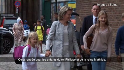 Rentrée scolaire pour les enfants de Philippe et Mathilde