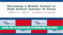 [PDF] Becoming a Middle School or High School Teacher in Texas Full Online