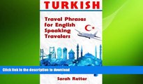 FAVORIT BOOK Turkish: Travel Phrases for English Speaking Travelers: The most needed 1.000 phrases