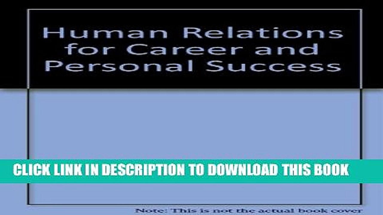 [PDF] Human Relations for Career and Personal Success [Online Books]