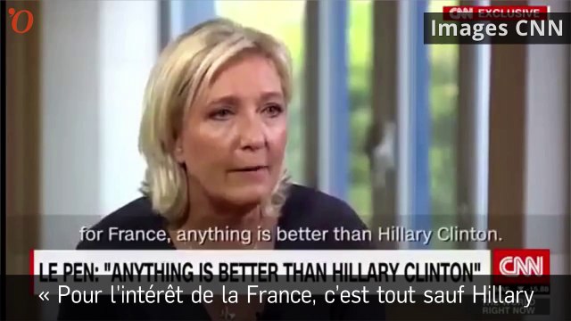 Marine Le Pen : «Tout sauf Hillary Clinton»