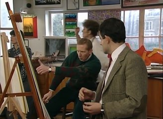 Mr. Bean taking the Class of Art