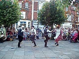 Outside the Library Square, Whitstable, 21st July 2007