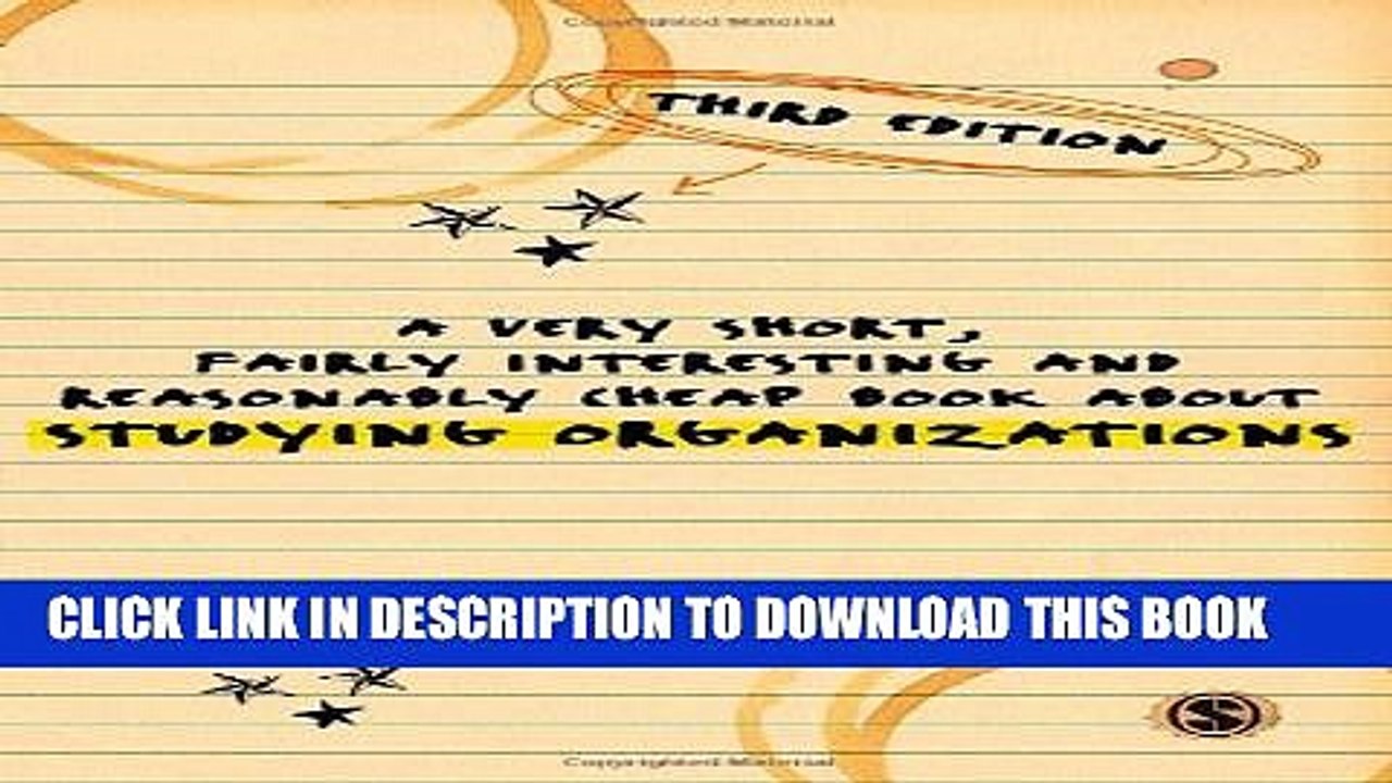 [PDF] A Very Short, Fairly Interesting and Reasonably Cheap Book about Studying Organizations