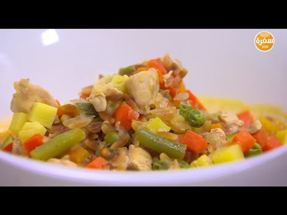 شوربة خضار بالدجاج  | نجلاء الشرشابي
