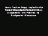 benuta Teppiche: Shaggy Langflor Hochflor Teppich Whisper LÃ¤ufer TÃ¼rkis 80x300 cm - schadstofffrei