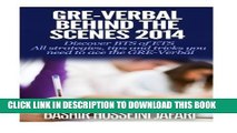 [PDF] GRE-Verbal Behind The Scenes: Discover BTS of ETS Full Colection
